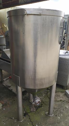 Used Zbiornik magazynowy otwarty, z dniem stożkowym - 560 l - nierdzewny