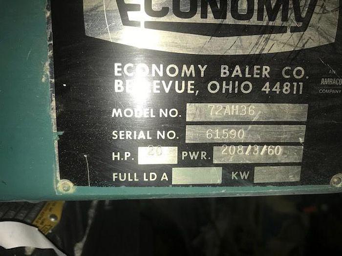 Used ECONOMY HORIZONTAL BALER MODEL 72AH36