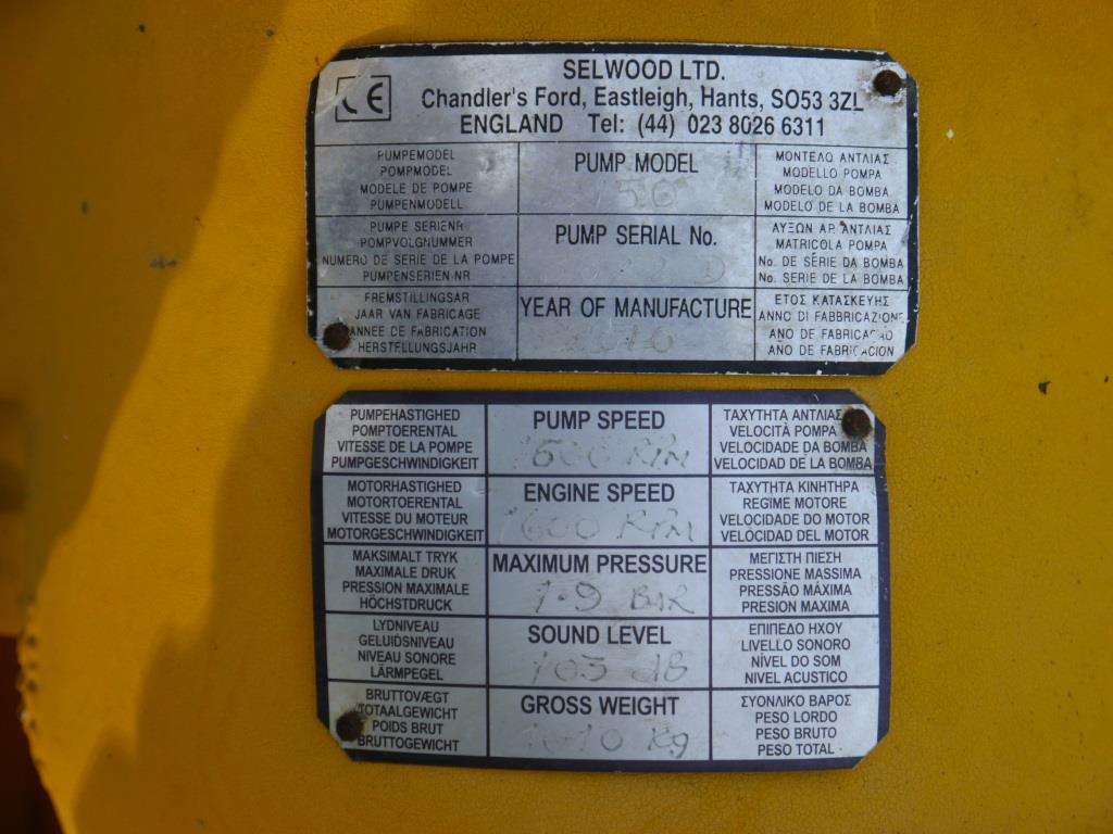 Used Selwood S150 Water Pump