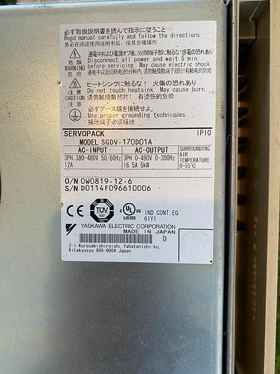 Used Yaskawa Servopak Drive SGDV-170D01A