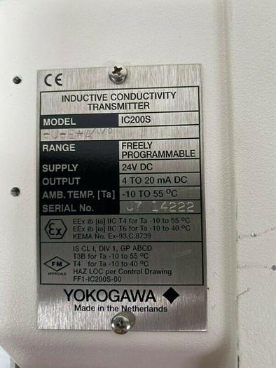 Used Yokogawa IC200S Inductive Conductivity Transmitter