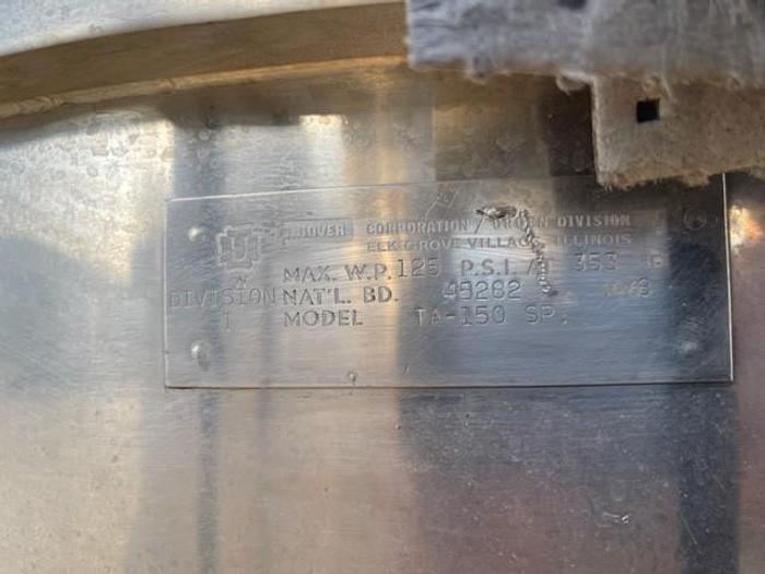 Used Groen 150 Gallon Stainless Steel Jacketed Mix Kettle With Dual Agitation