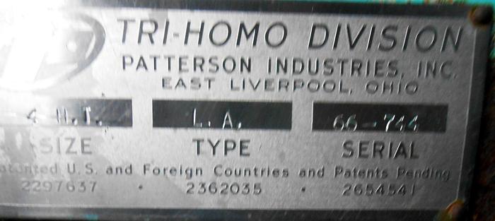 Used Mill, Colloid, Type LA, S/st, Patterson, 5 HP, Pump #S742198