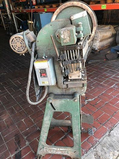 Used ROUSSELLE No. 0A Mechanical OBI Punch Press 5 Ton 1-1/4 Stroke 3-1/2