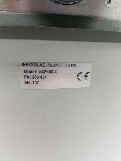Used Inficon VAP VAP100 VAP100X 250-434 Pneumatic Pneumatically Actuated Angle Valve