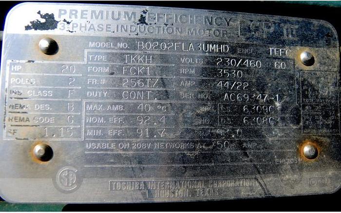 D'occasion USED CENTRIFUGAL FAN, 20 HP