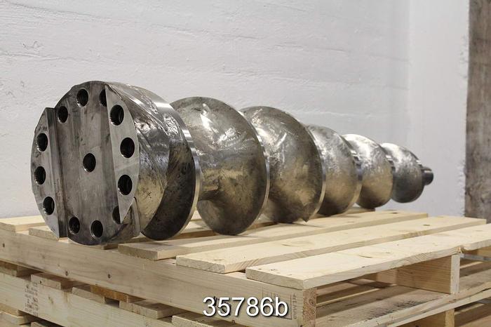 Used METSO ADI 13.5 FEEDMAX SCREW FEEDER, LONG LASTING SCREW, PART NO. 1030947, PREHEATER INFEED, FOR CD 70/76 REFINER, UNUSED STOREROOM SPARE, Material: STAINLESS STEEL, Mfg: METSO, Model: ADI 13.5, S/N: 1030947 #35786