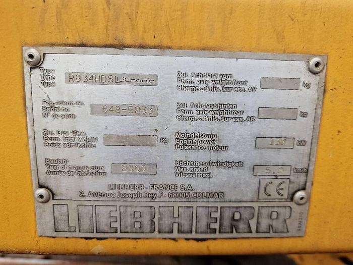 Used Liebherr 934HDSL Litronic for sale - the Netherlands