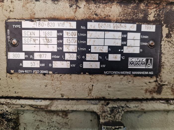 Used 1997 Engines TBD 620 V16