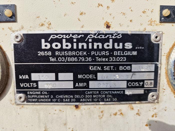 Used Bobindus Power Plants DA150T