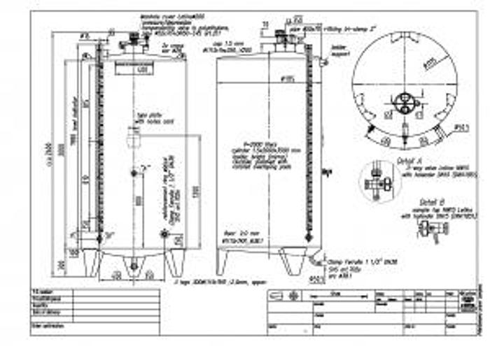 NS Letina 2000L S/W closed top tank