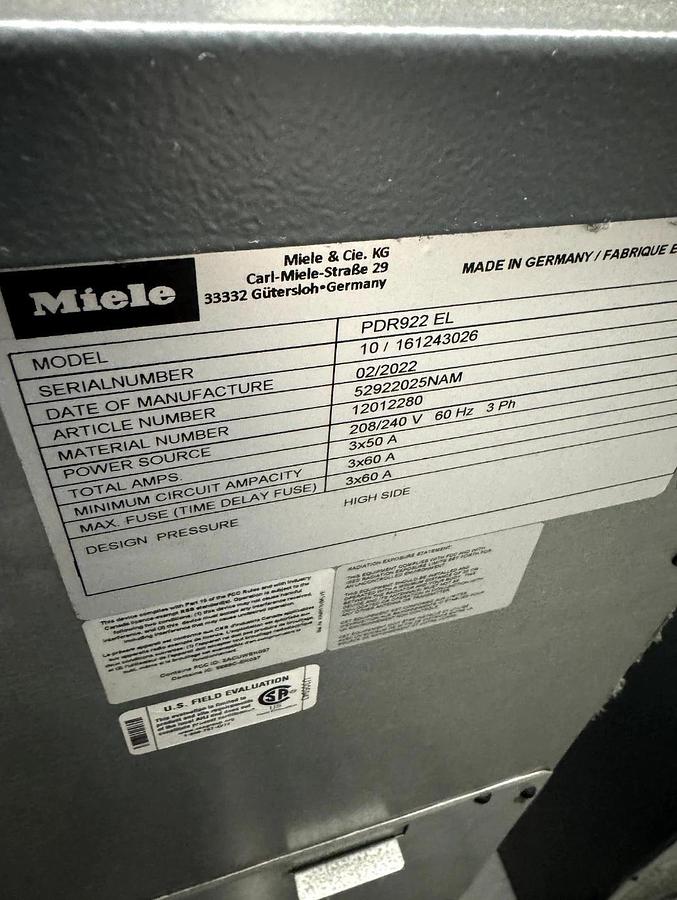 Used Meile - Industrial FIP Pretreat Washer/Dryer System