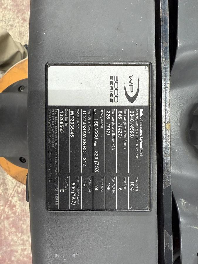 Used Crown WP3035-45 4500lb. Electric Pallet Jack | Not working or Parts