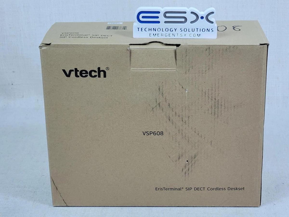 Used VTECH - ErisTerminal SIP DECT Cordless Deskset Phone and Accessories VSP608