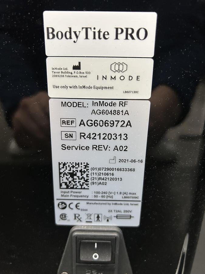 Used 2021 Inmode BodyTite Pro s/n R42120313