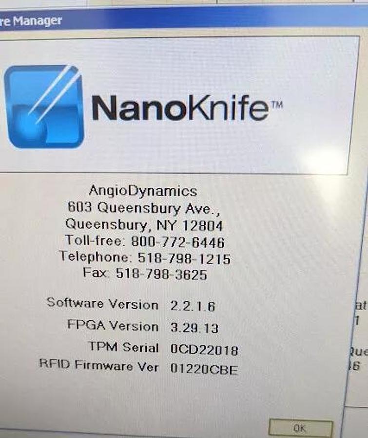 Used AngioDynamics HVP01 Nanoknife System