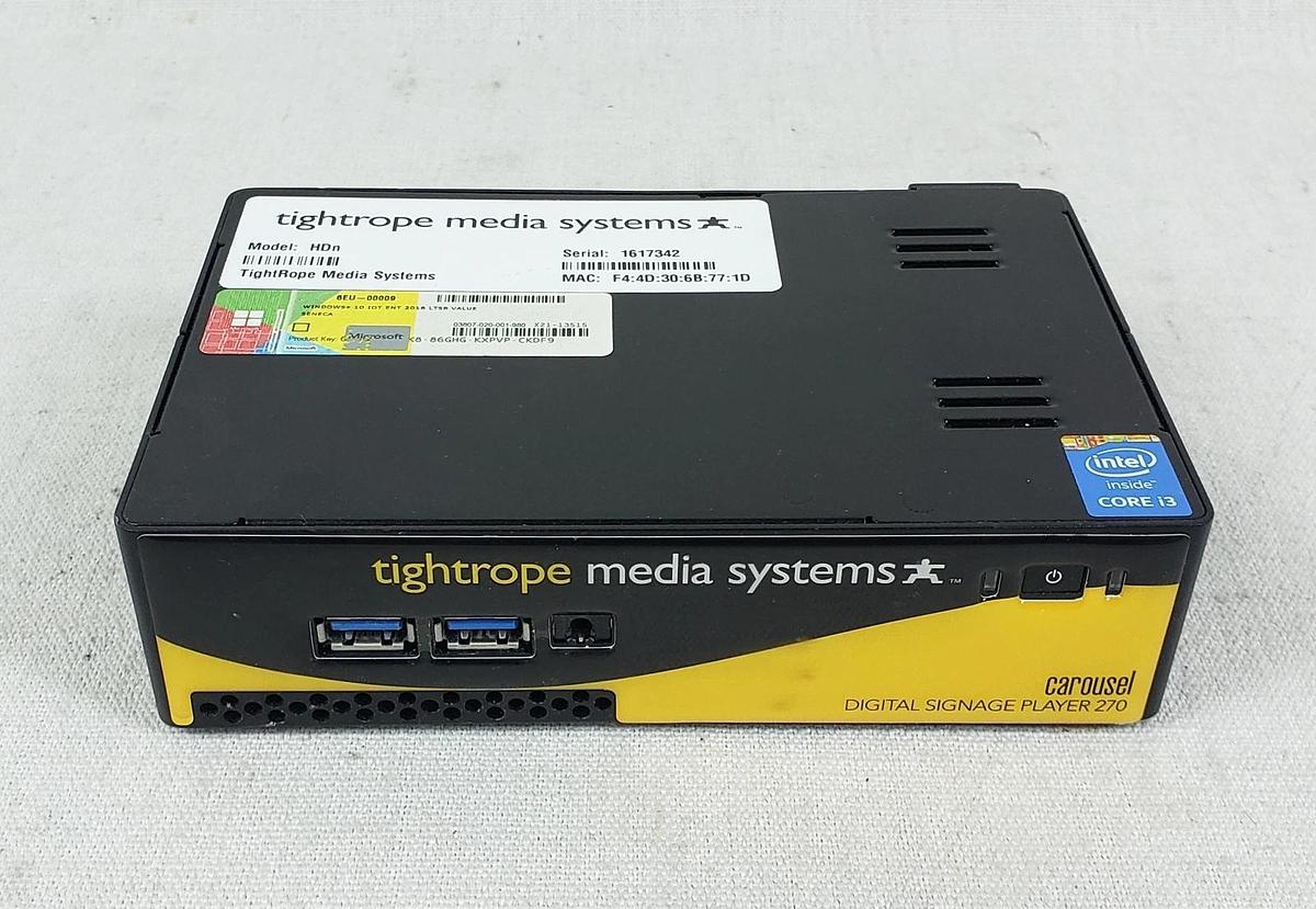Used Tightrope Carousel 270 Digital Signage Media Player CAR-270