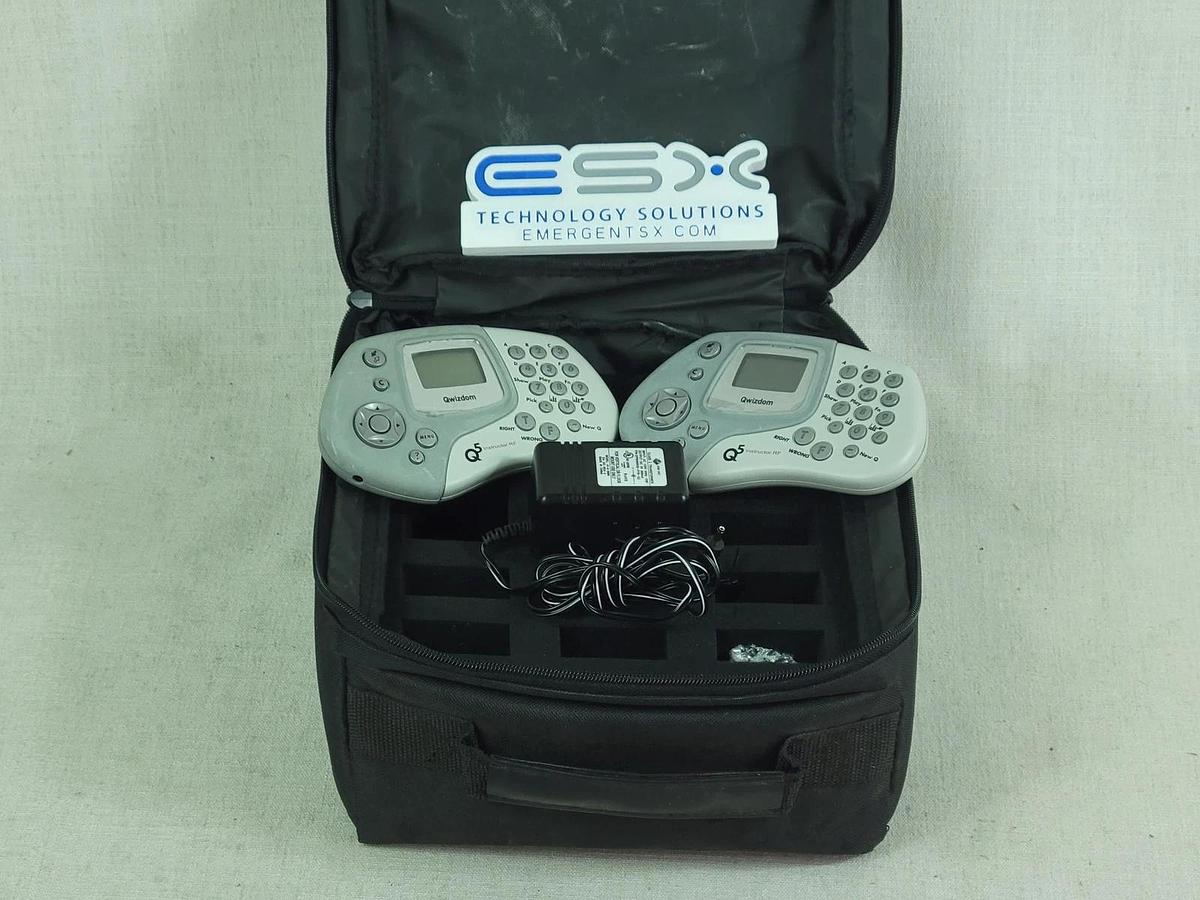 Used Lot of 2 - Qwizdom Instructor Remote for Student Response Classroom System Q5 RF