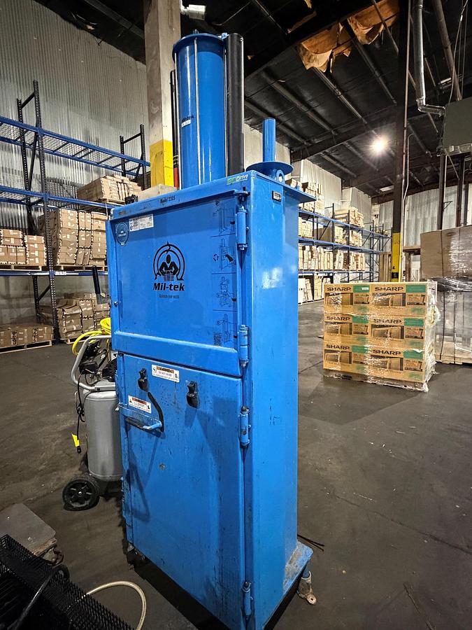 Used Mil-tek 2205 Baler with Compressor & Lifting Trolley