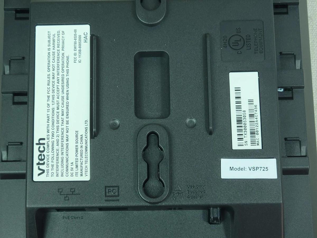 Used VTECH - ErisTerminal SIP Entry-Level Deskset Phone and Accessories VSP725