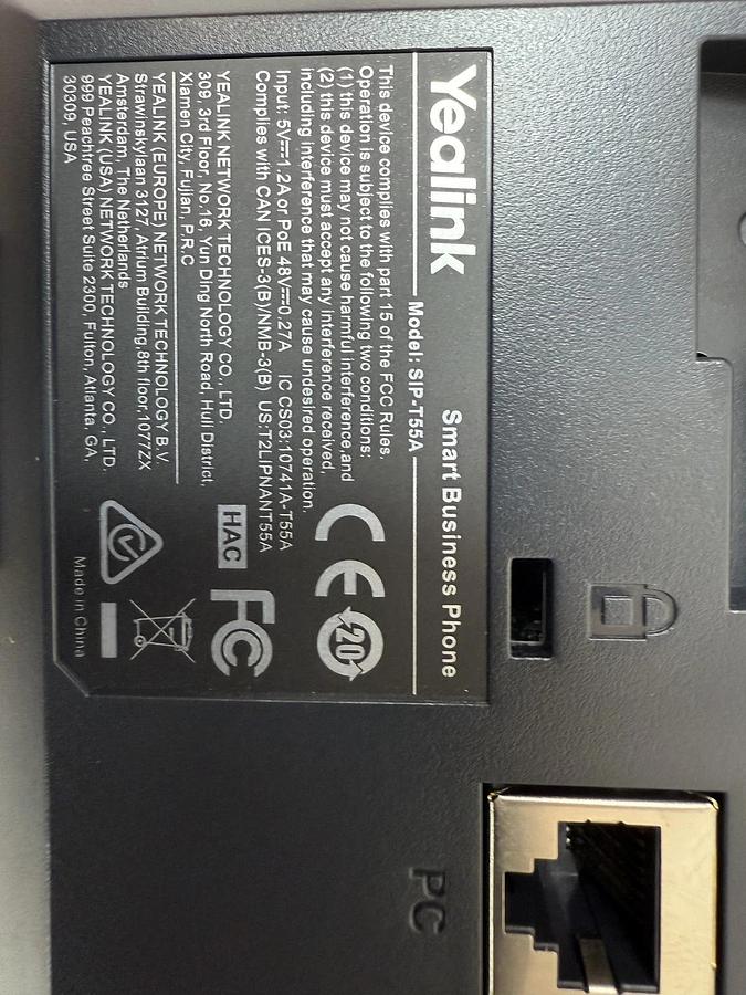 Used Yealink SIP-T55A Teams Edition Mid-level desk phone | Excellent Condition