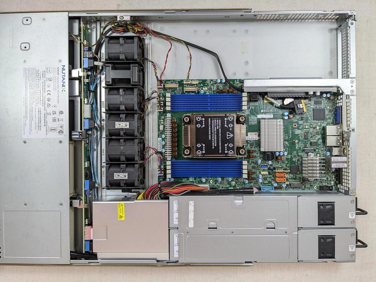 Used Nutanix NX-1175S-G8 1U 4x 3.5” CTO Server CSE-815 X12SPW-TF – 1x HS, 2x 500W PSU