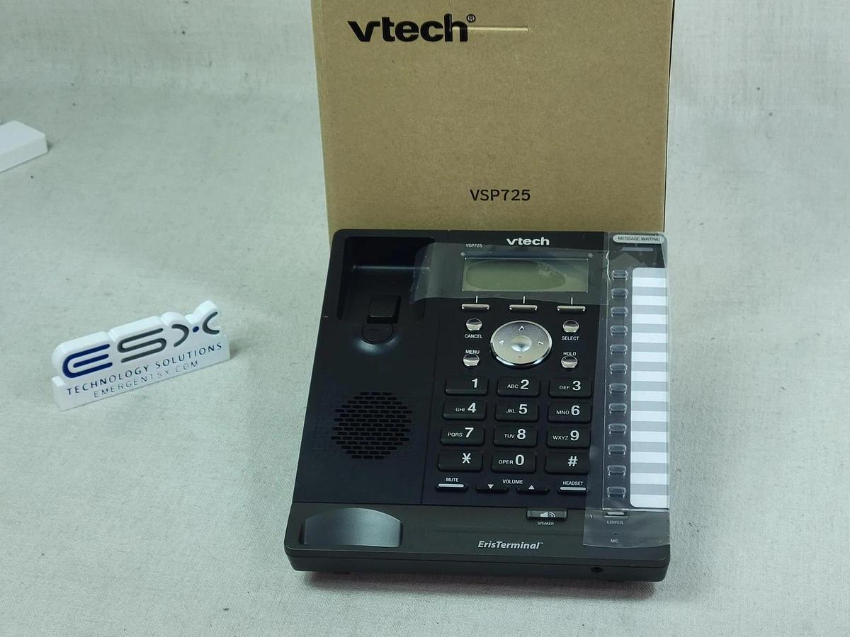 Used VTECH - ErisTerminal SIP Entry-Level Deskset Phone and Accessories VSP725
