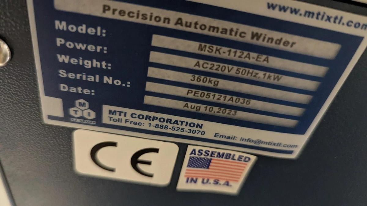 Used MTI Semi Automatic Winder