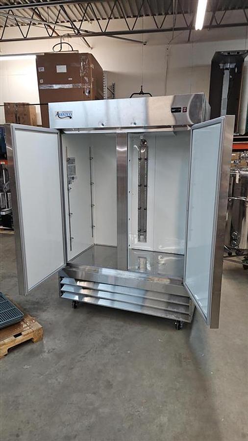 Used Avantco 54” 2 Solid Door Refrigerator with Casters 