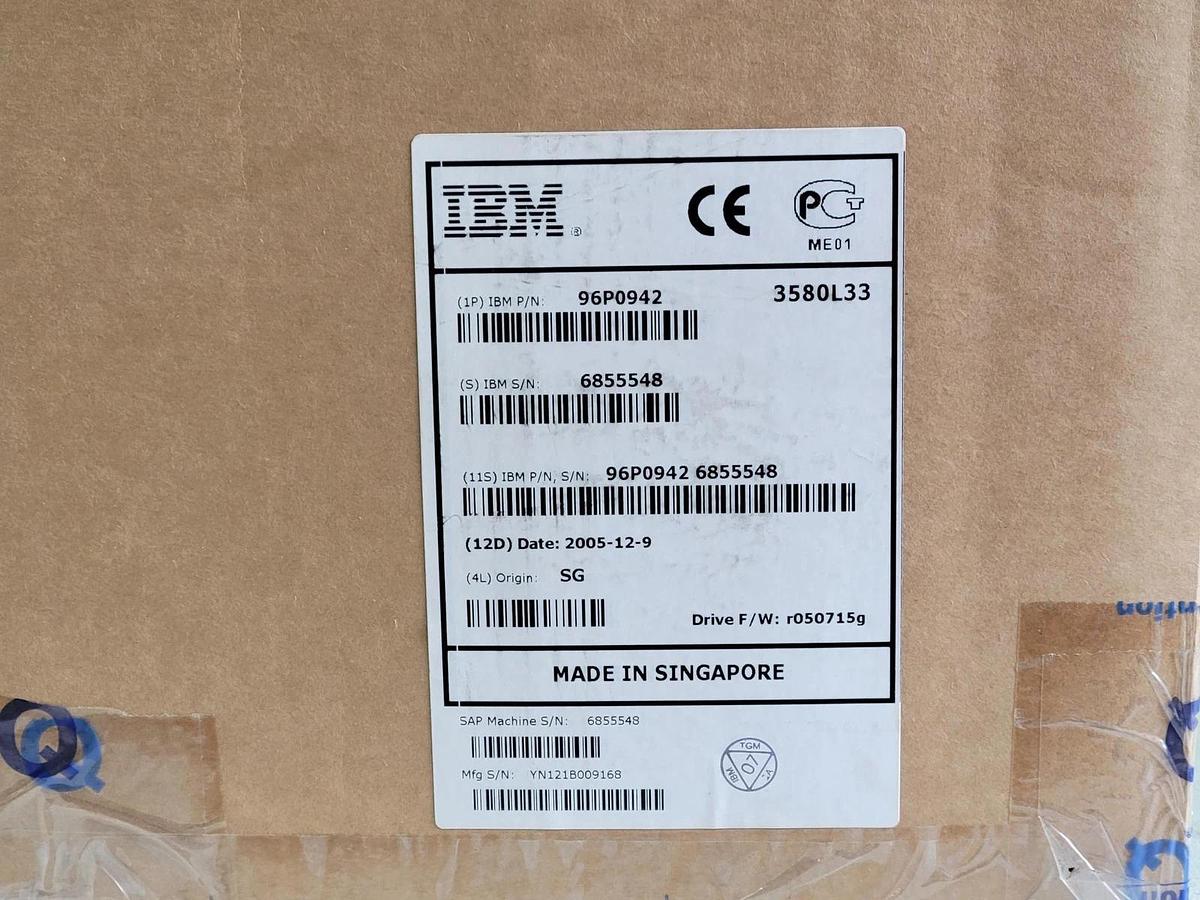 Used IBM - In Factory Box TotalStorage 3580-L33 Tape Drive Storage Enclosure 96P0942