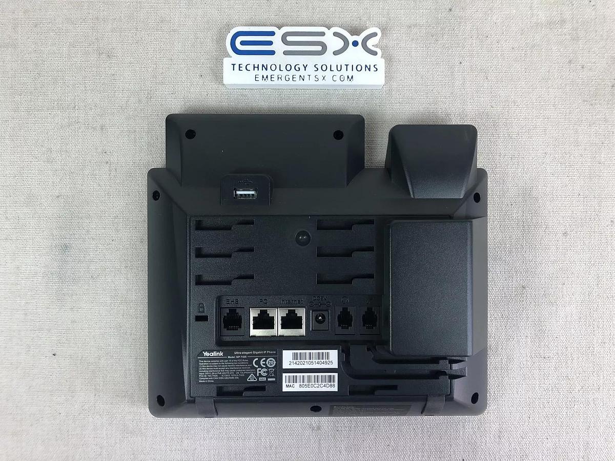 Used Yealink SIP-T42S Gigabit IP POE Phone w/ 5V AC Adapter Factory Reset 644391165865