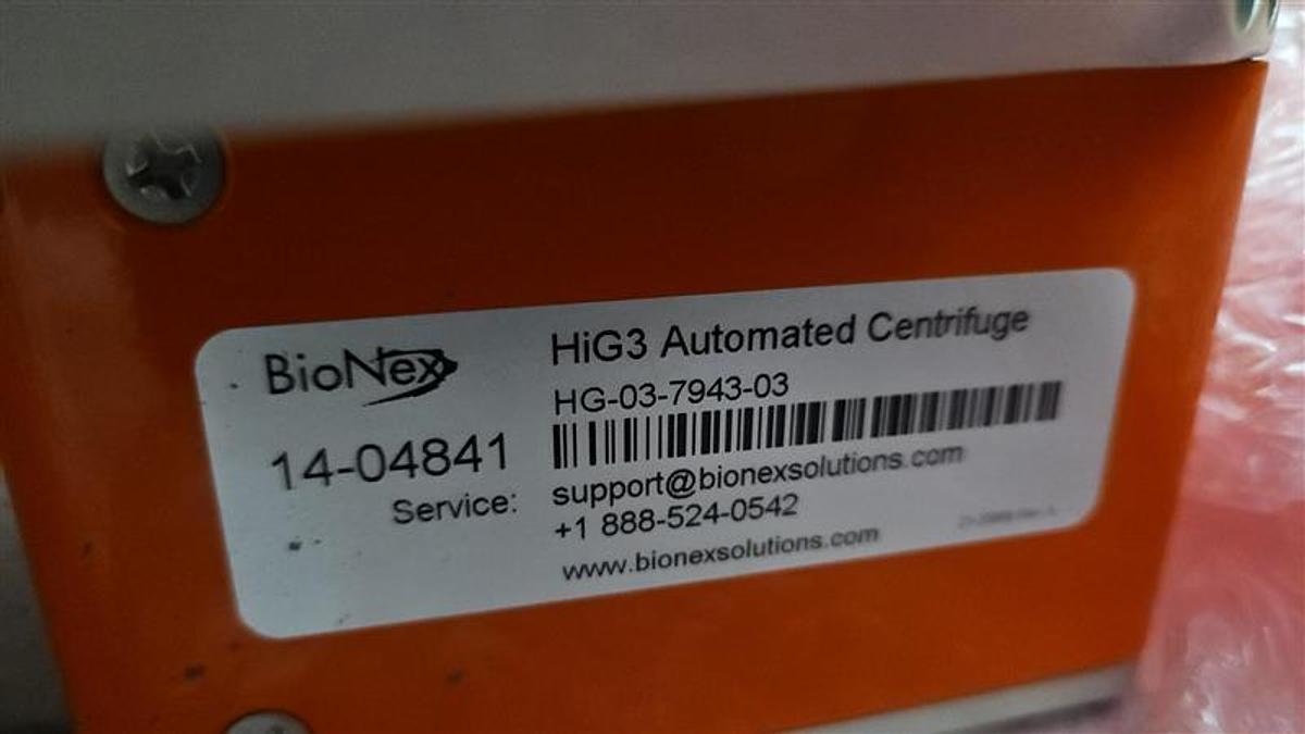 Used HIG3 Automated Centrifuge, BioNex