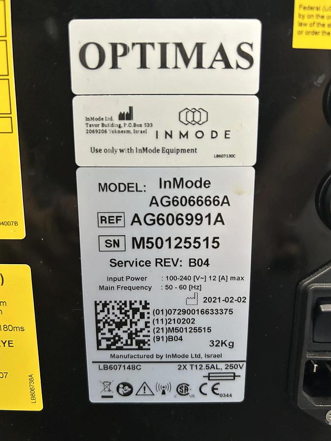Used 2021 Inmode Optimas s/n M50125515