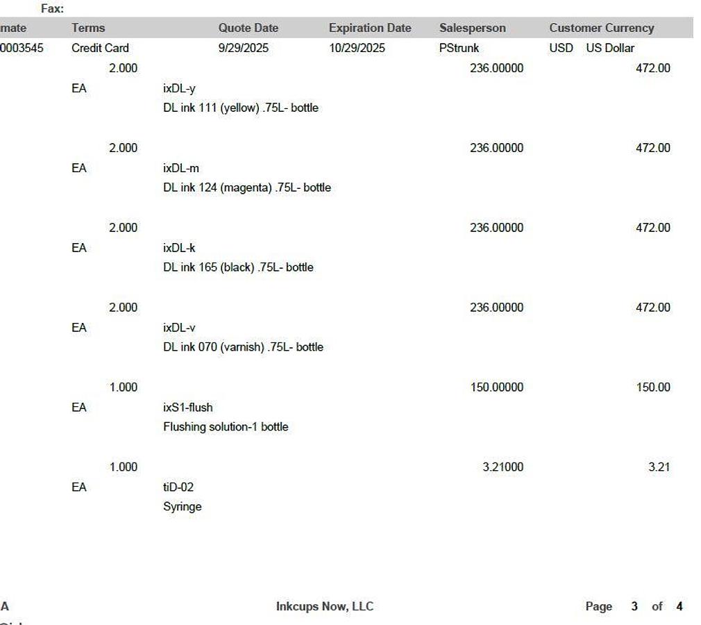 Used Double Helix® Cylindrical Inkjet Printer