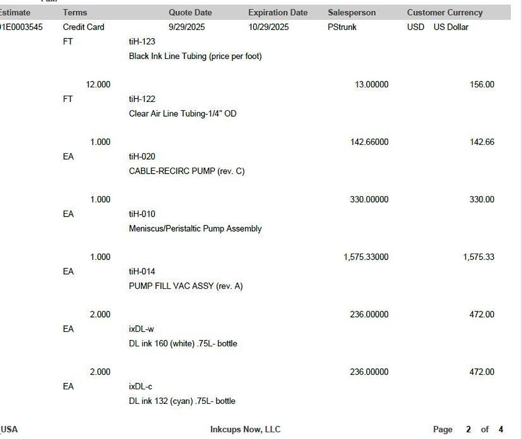 Used Double Helix® Cylindrical Inkjet Printer