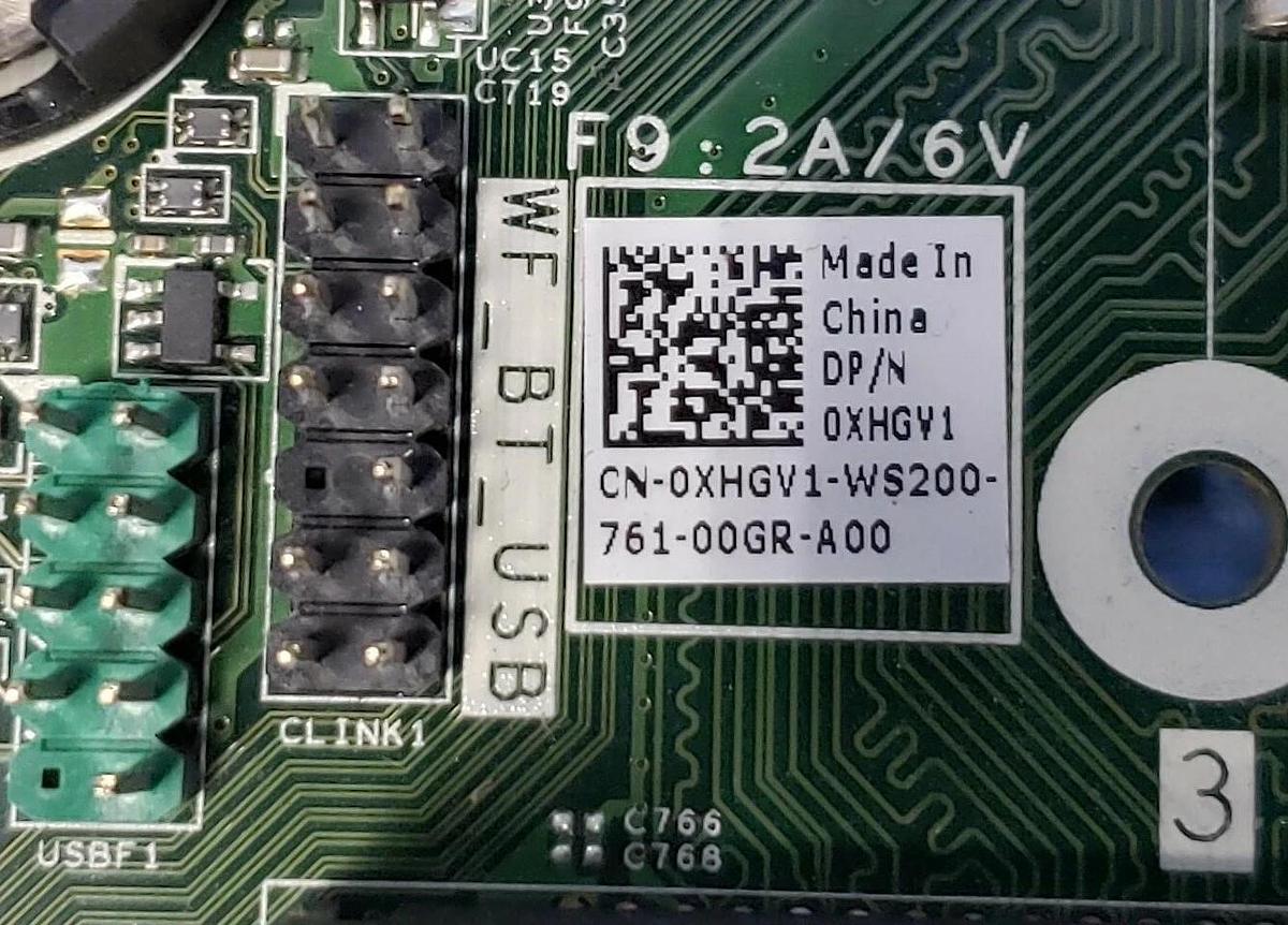 Used Dell Optiplex 7050 DDR4 System Board Assembly-XHGV1