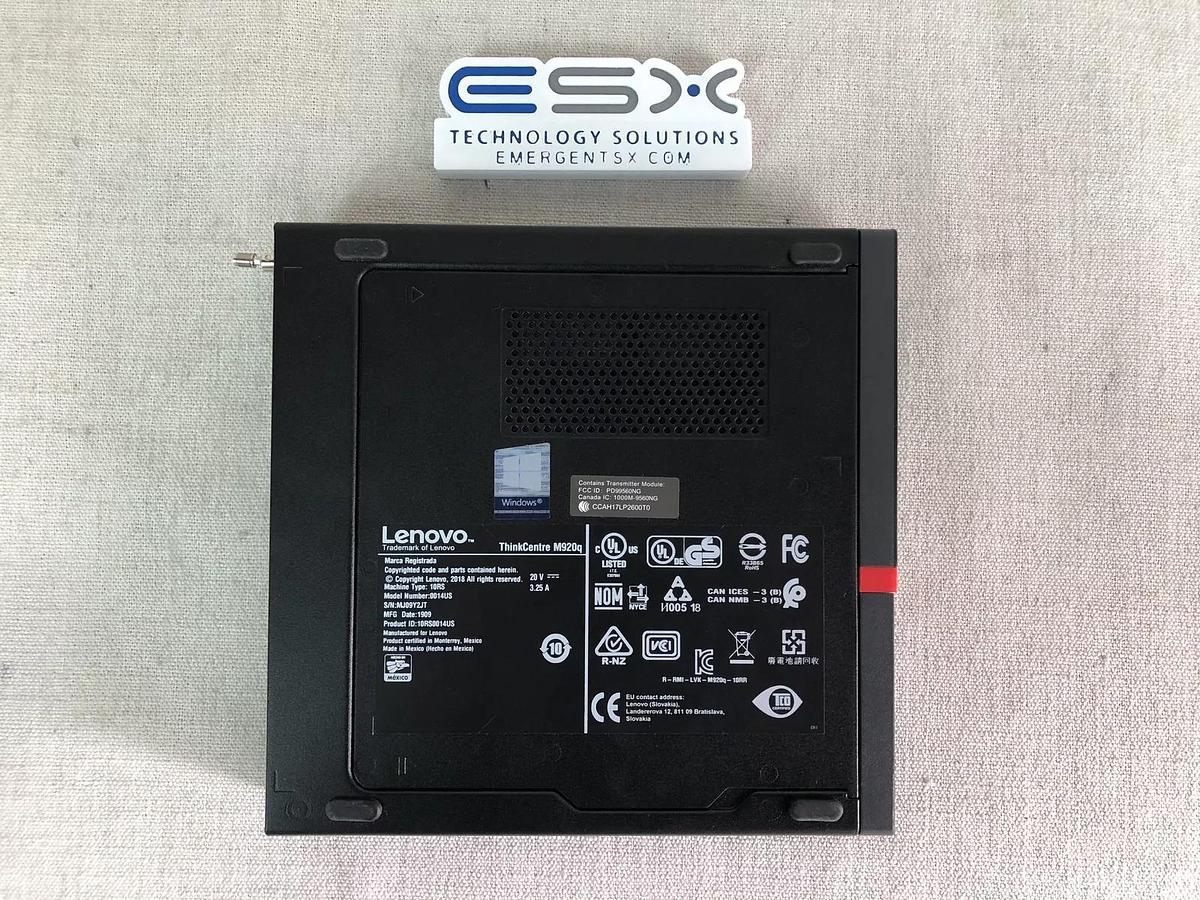Used Lenovo ThinkCentre M920q Desktop PC i5-8500T 32GB/512GB Windows 10 Pro *warranty