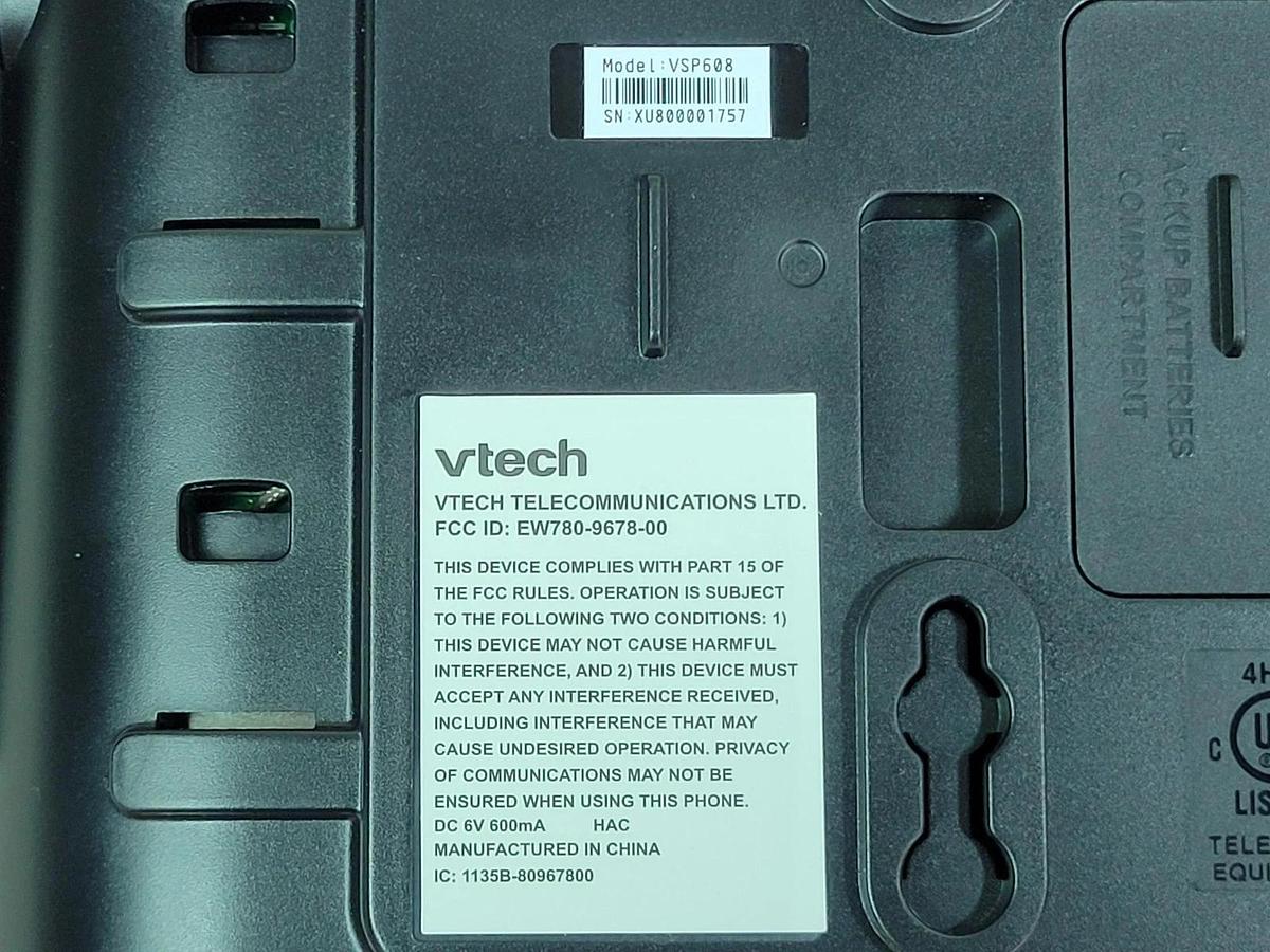 Used VTECH - ErisTerminal SIP DECT Cordless Deskset Phone and Accessories VSP608