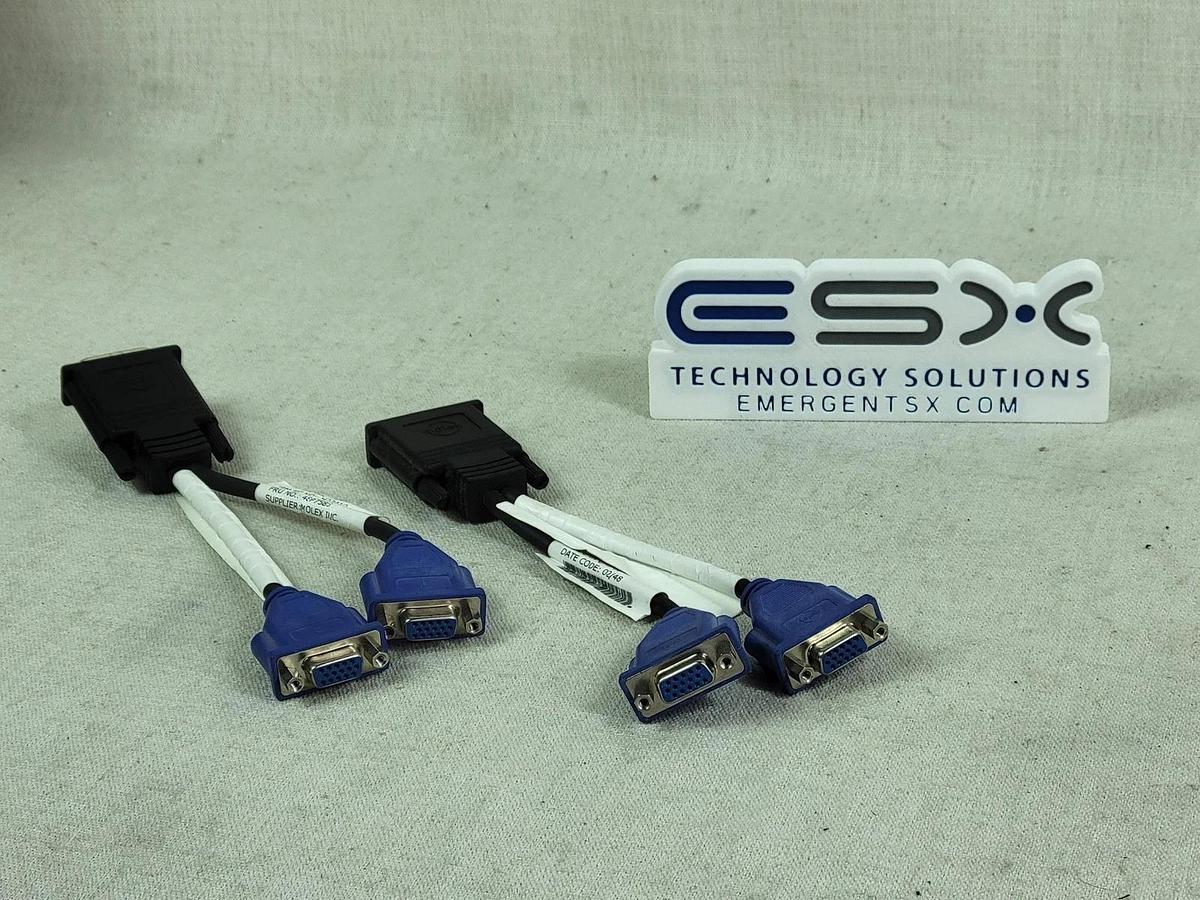 Used Lot of 2 - IBM DVI to Dual VGA Adapter 48P7584 H23410 48P7586