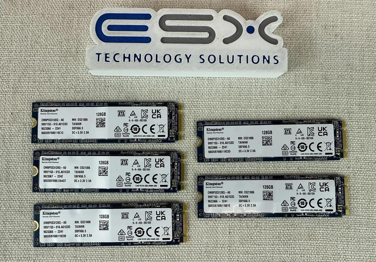 Used (Lot of 5) Kingston 128GB 2280 M.2 SATA SSD | QM8P0S3128Q-A0