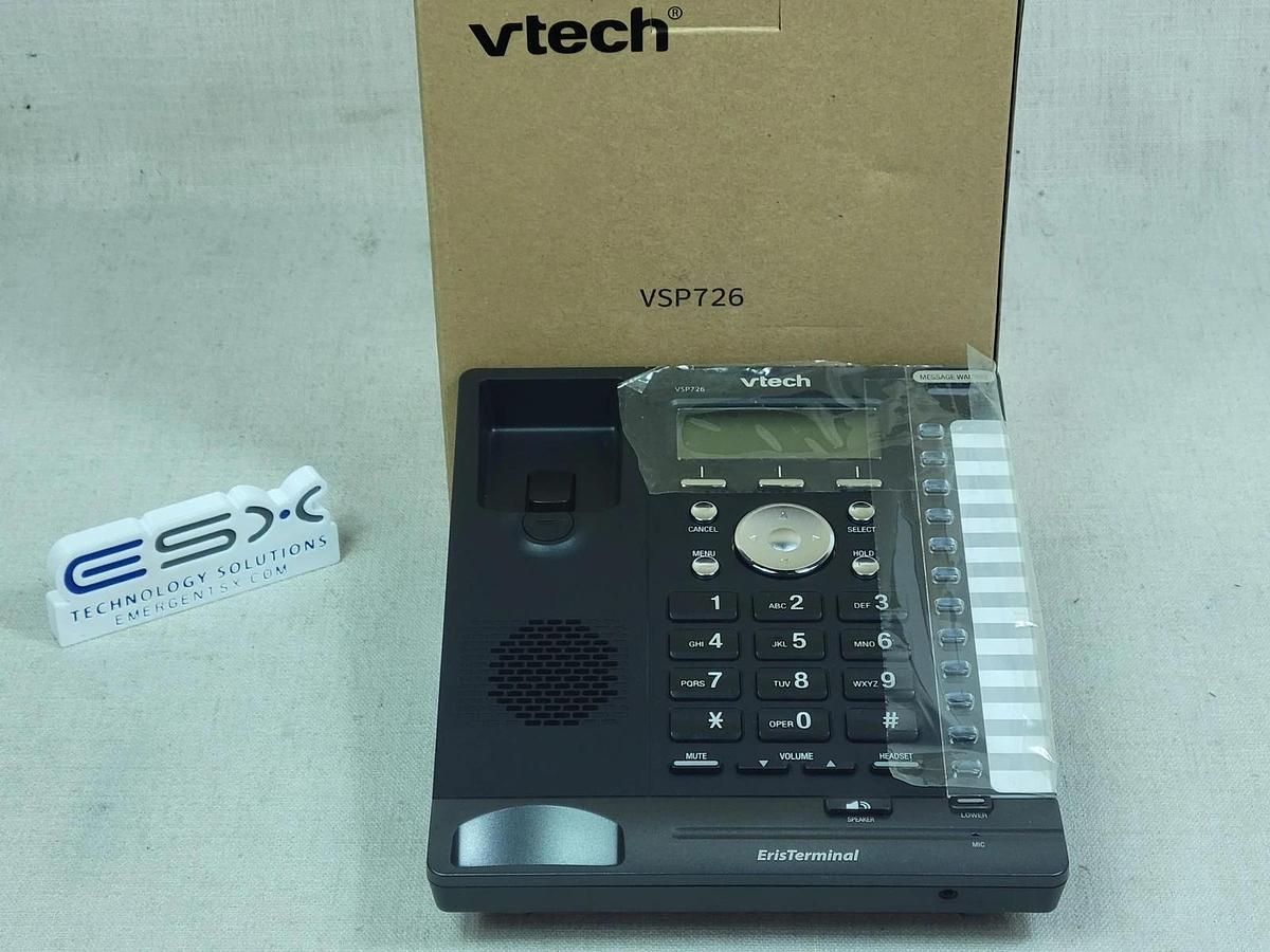Used VTECH - ErisTerminal SIP Desktop Phone and Accessories VSP726 NEW OPEN BOX