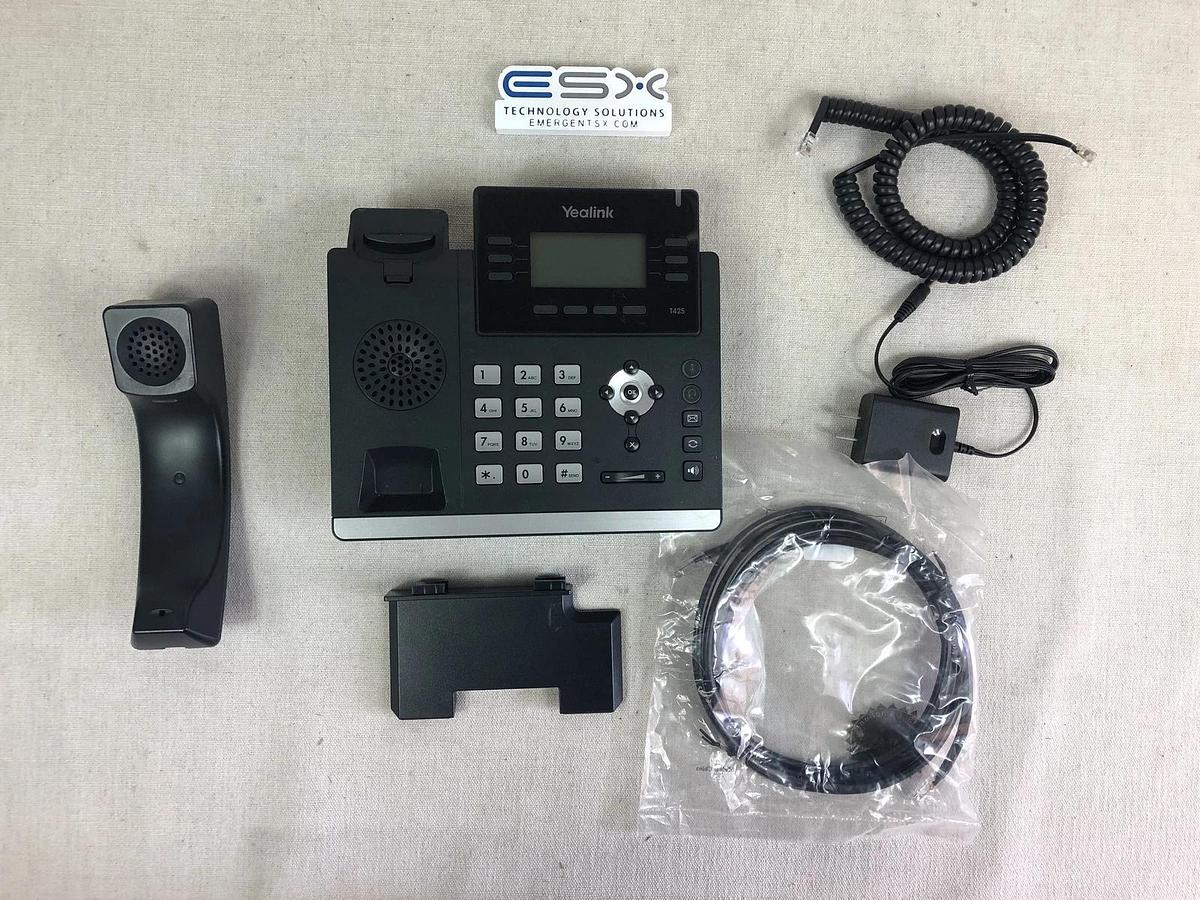 Used Yealink SIP-T42S Gigabit IP POE Phone w/ 5V AC Adapter Factory Reset 644391165865