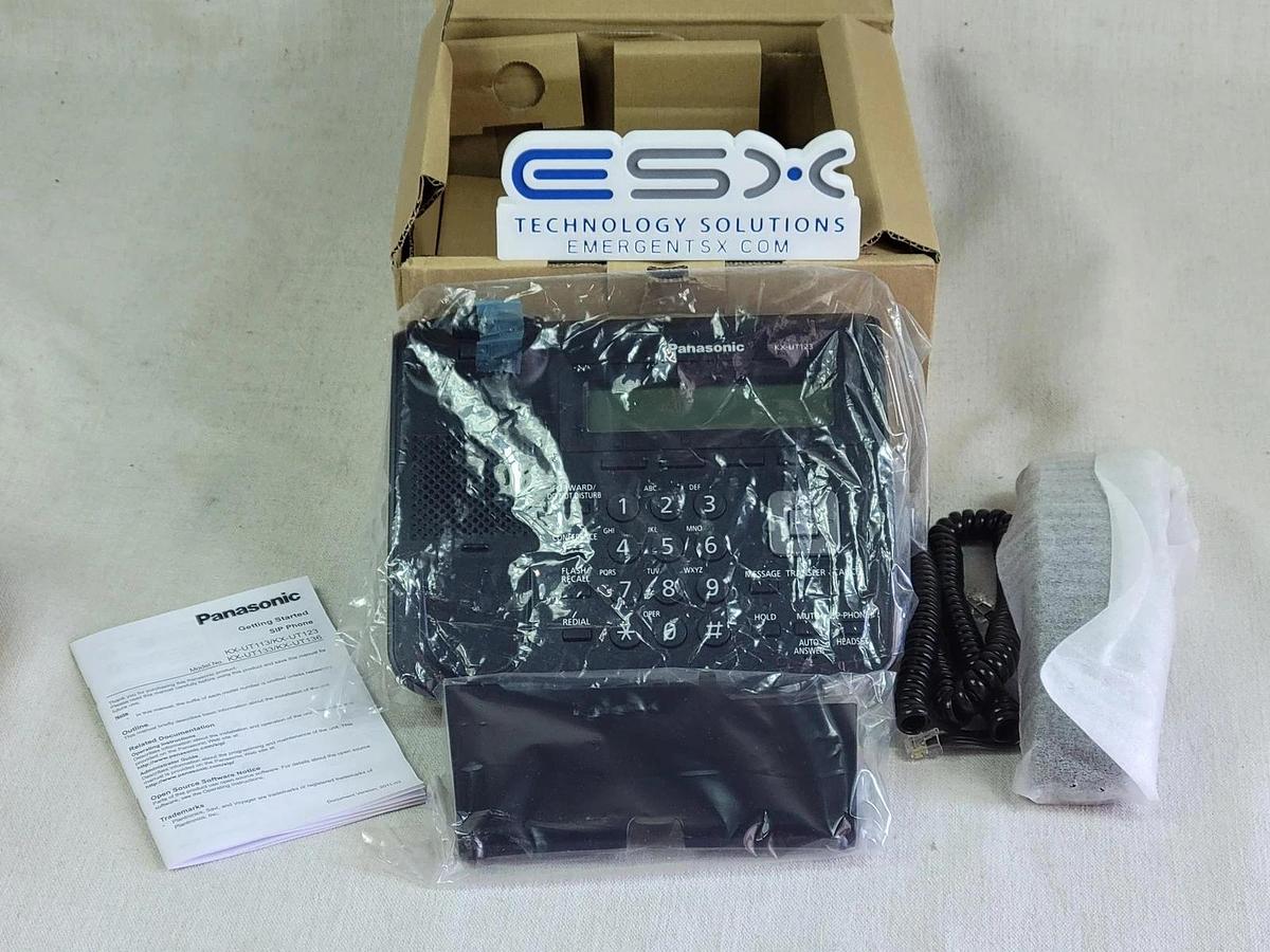 Used Panasonic - IP SIP Prototype Phone with Accessories - Black - KX-UT123-B