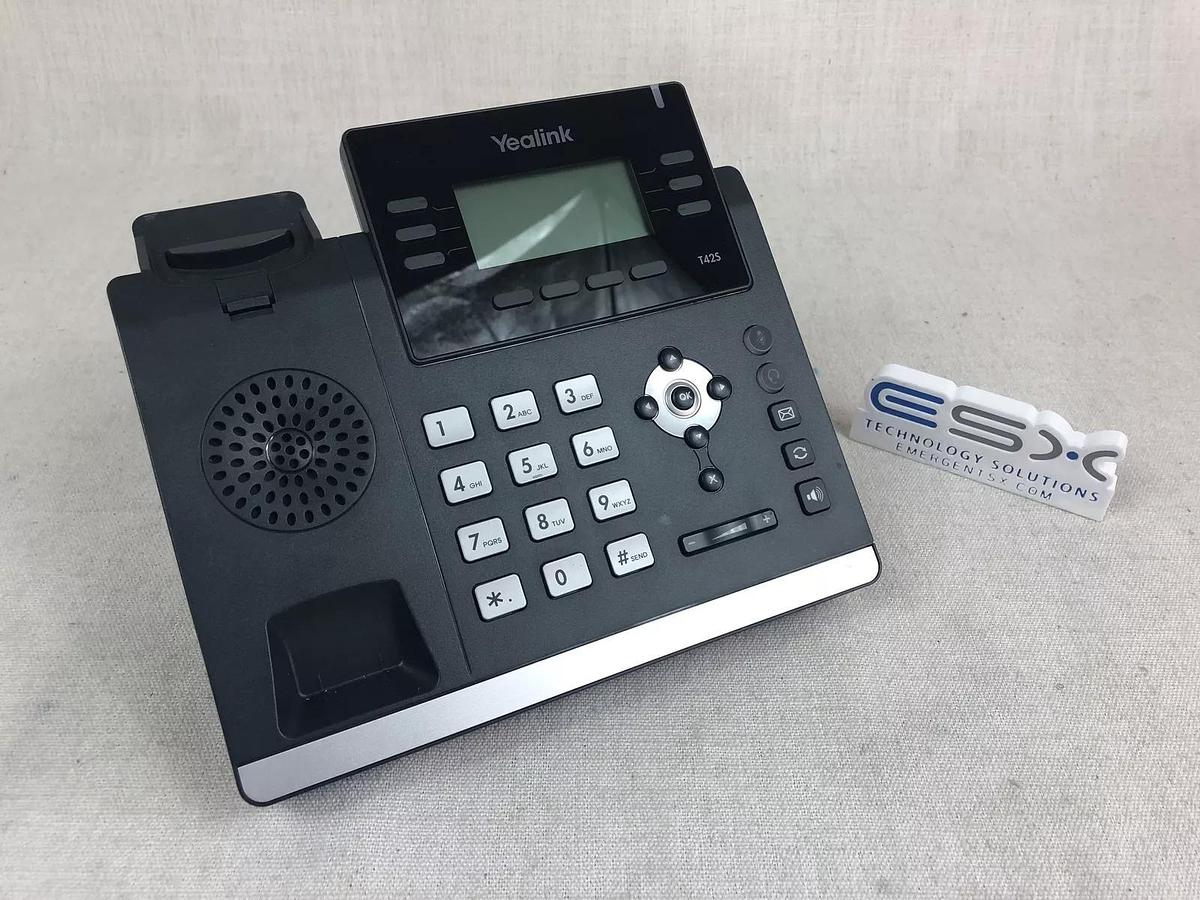 Used Yealink SIP-T42S Gigabit IP POE Phone w/ 5V AC Adapter Factory Reset 644391165865