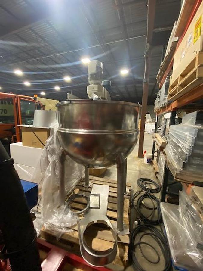 Used Groen N250 SP Jacketed Stainless Steel Kettle W/ Agitator