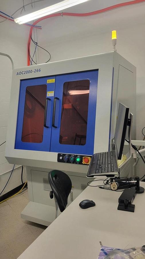 Used Advanced AOC2000-266 Laser system, smoke evacuator, and chiller