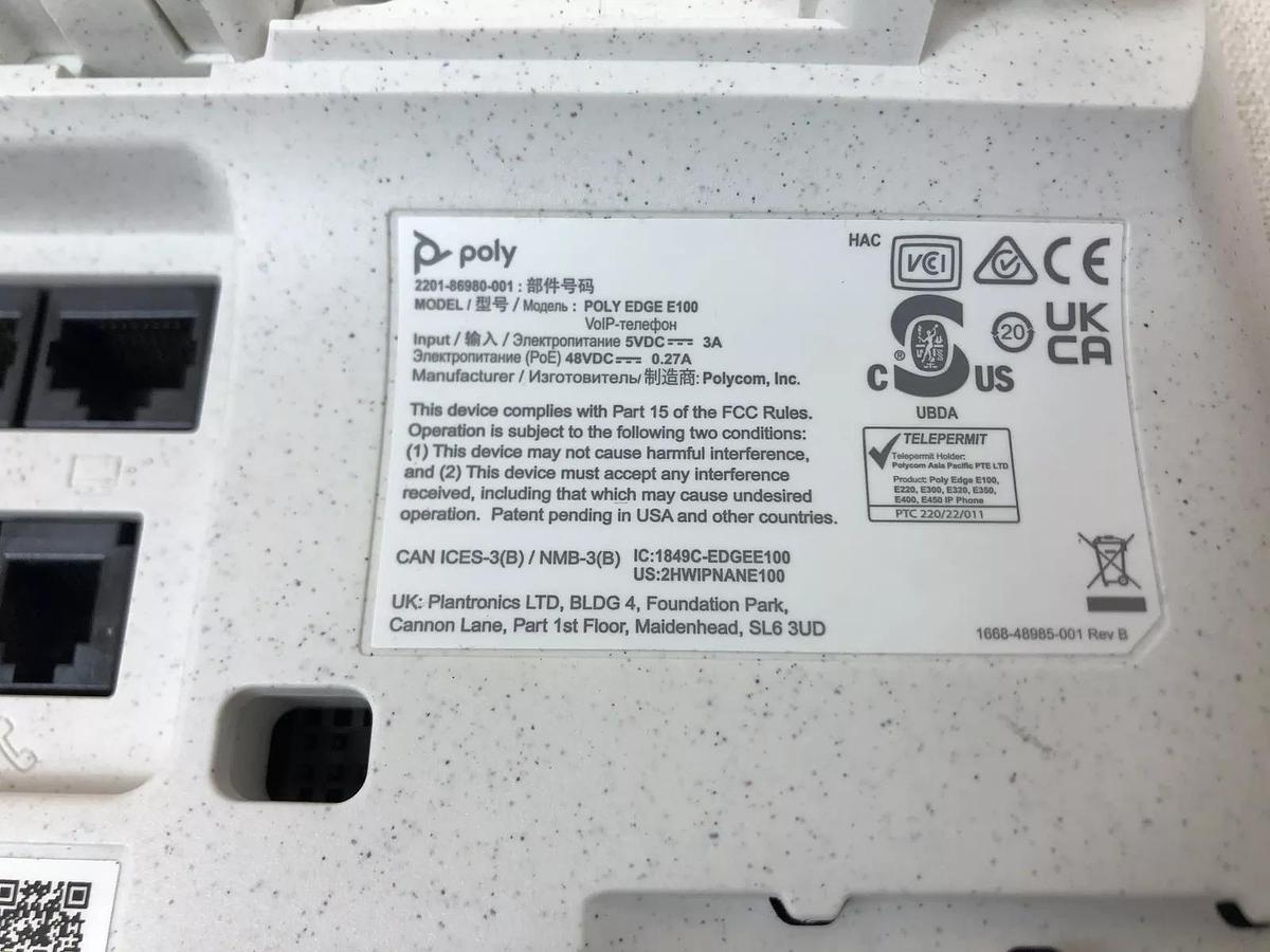 Used Poly Edge E100 IP Desk Phone