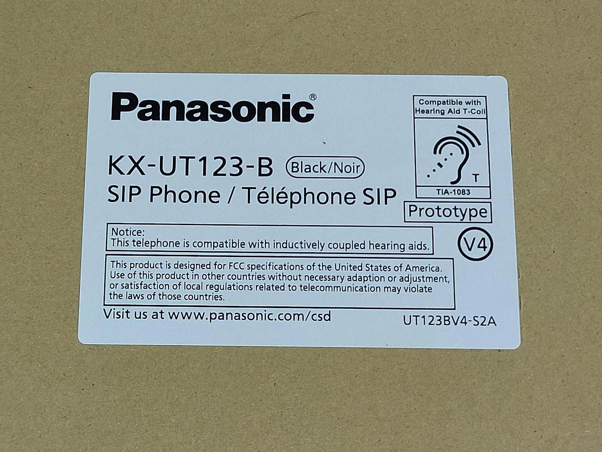 Used Panasonic - IP SIP Prototype Phone with Accessories - Black - KX-UT123-B