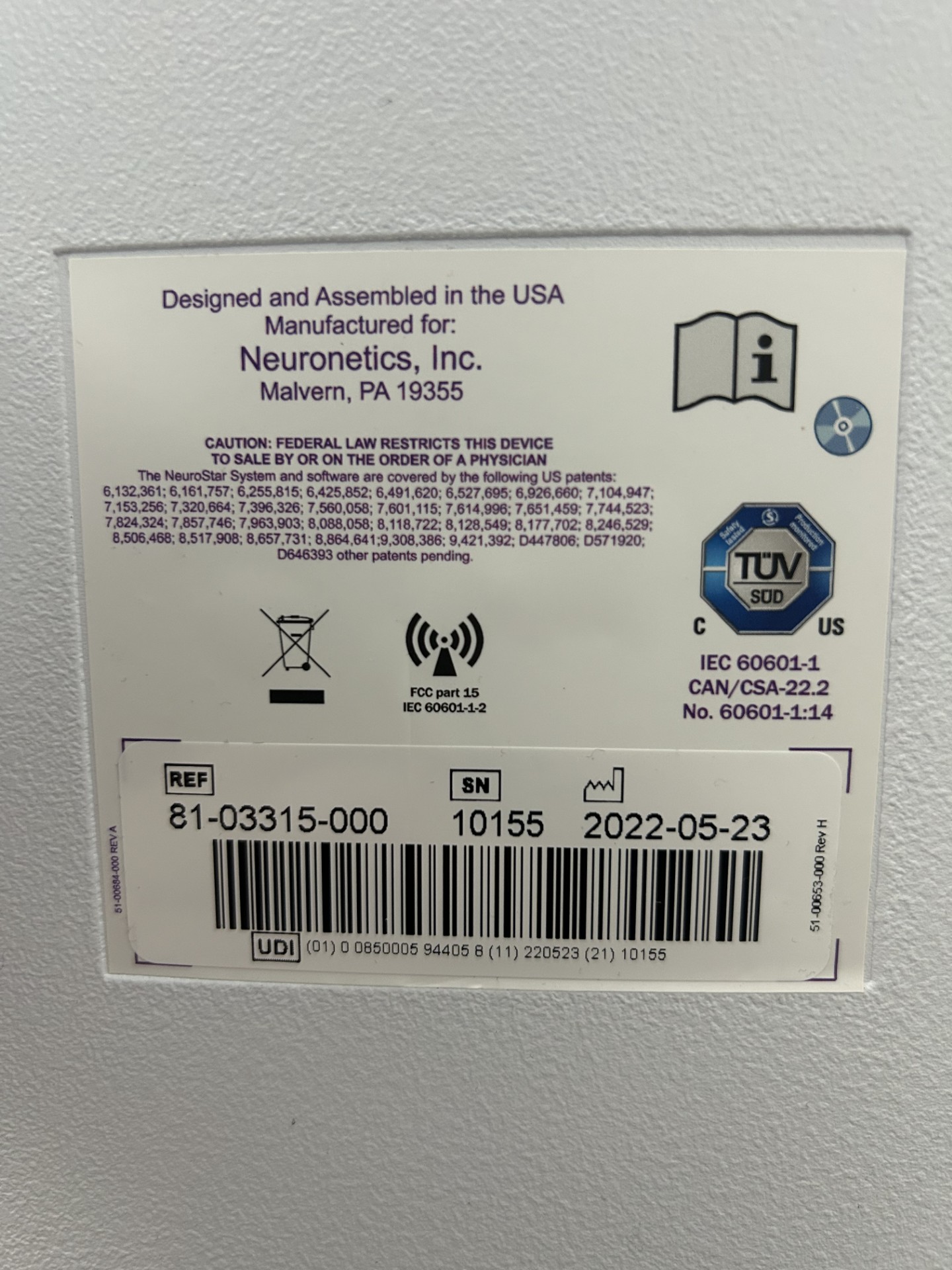 Used 2022 Neuronetics NeuroStar