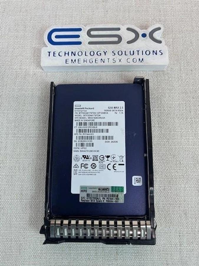 Used HPE P08694-001 - 1.92TB SATA 6G MU SFF SC SSD P07930-B21